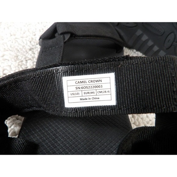 Camel Crown Mens Black Adjustable Strap Comfort Sports Sandals Size 10 - Picture 8 of 8